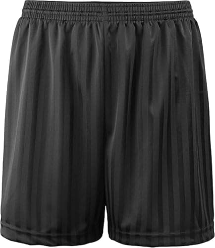 Image of USNA Boys and Girls Kids Unisex PE Shorts, Shadow Stripe, Gym Football Rugby Cycling (UK, Age, 13 Years, Black)