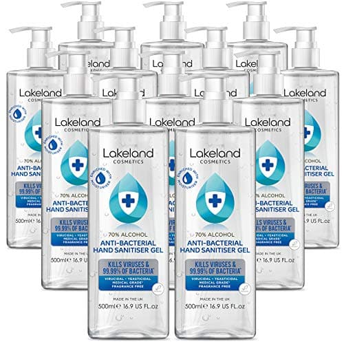Image of 70% Alcohol Hand Sanitiser Gel - 500ml Pump Bottle - Certified Surgical/Medical Grade - Made in the UK (Pack of 12)
