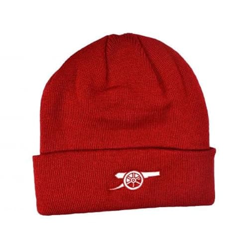 Image of '47 Brand, LLC Arsenal FC Gunners Cannon Logo Red Cuff Beanie Hat - Licensed EPL, Red, One Size