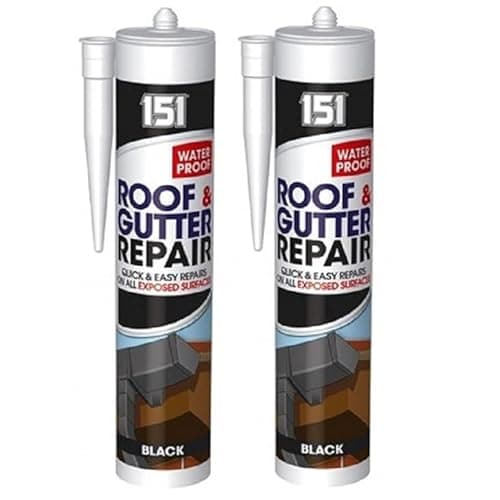 Image of Roof and Gutter Sealant, Sealant and Adhesive for Roofing, Waterproof Roof Repair, Repairs on all Exposed Surfaces, Black