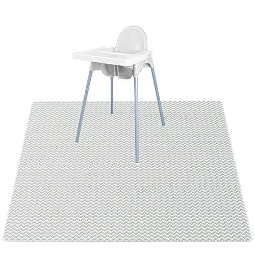 Image of Vicloon BabyChair Cushion & Mat, 135 x 135cm High Chair Splash Guard, Waterproof Picnic Tablecloths