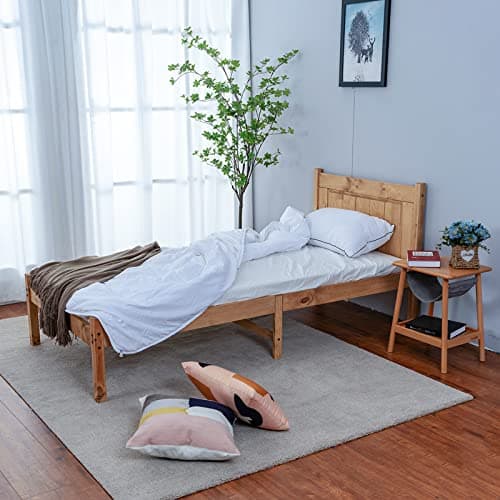 Image of Panana 3FT Corona Single Size Bed,Solid Pine Wood beds Frames & bases, Bedroom Furniture (Low End Model B)
