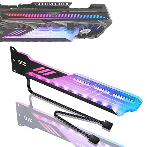 Image of EZDIY-FAB ARGB Graphics Card Holder,GPU Support Bracket,RGB Video Card Sag-Sync with Motherboard 5V 3pin