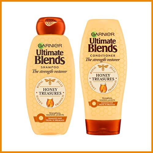 Image of Garnier Ultimate Blends Honey Treasures Shampoo & Conditioner Set | Strengthening for Dry Damaged Hair 400 ml
