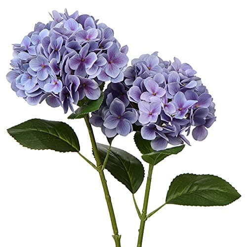 Image of Briful Hydrangea Artificial Flowers Real Touch Hydrangea Flowers 24.8" Tall Fake Flowers Hydrangea Plants Long Stem Artificial Flowers Outdoor, Garden Wedding, Home Decor
