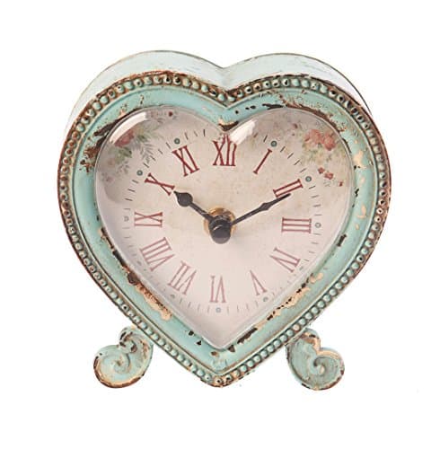 Image of Sass & Belle Boudoir Heart Clock Duck Egg