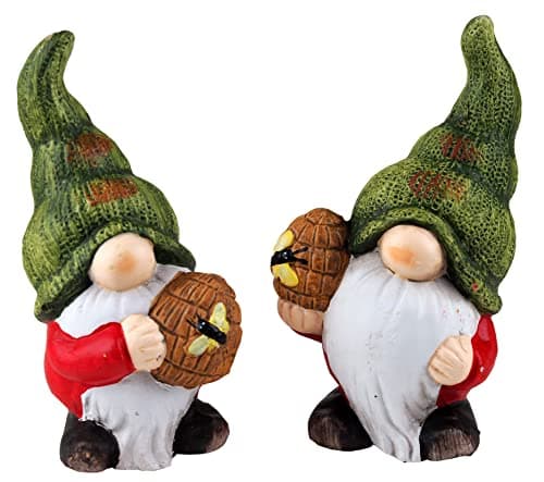 Image of Gonk Gnome Bee And Hive Garden Ornament Figurines (Set of 2)