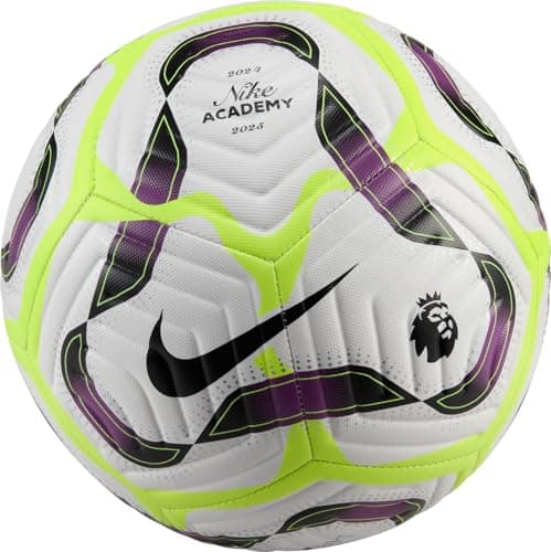 Image of Nike FZ2976-100 Premier League Academy Football - Fa24, White/Bold Berry/Volt/Black, Size 4