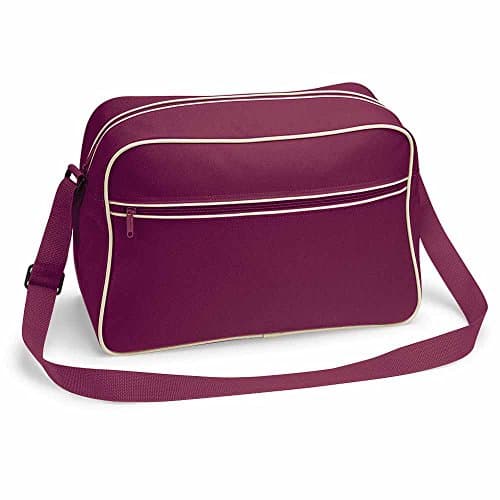 Image of Bagbase Retro Shoulder Bag - Burgundy/Sand