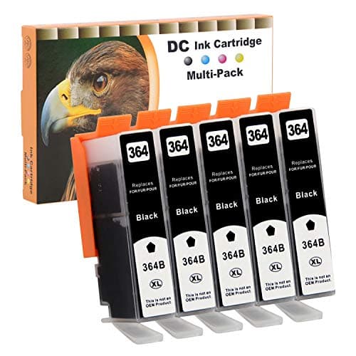 Image of D&C Compatible Ink Cartridges Replace for HP 364XL BK for HP Photosmart 5510 5520 5522 5520 6520 B8550 7510 7520 5524 6510 5515 B109a B110a Deskjet 3070A Officejet 4 620 4 622 (5 Black)