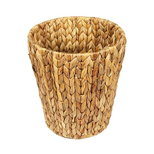 Image of Woodluv Natural Water Hyacinth Waste Paper Bin/Basket