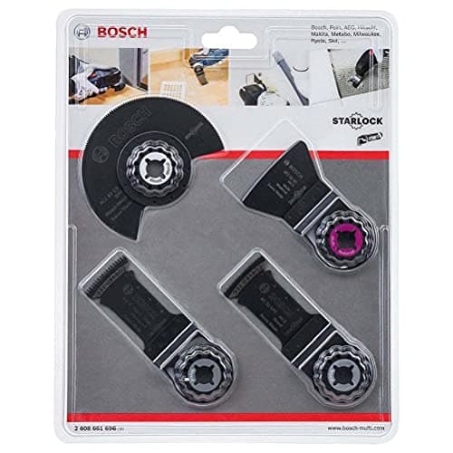 Image of Bosch Professional 4-Piece Starlock Multitool Set for Floor and Installation (Accessories Multitool)