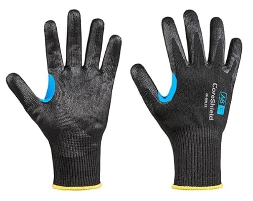 Image of Honeywell CoreShield 26-0913B Alloy/Basalt Black Liner Smooth Nitrile Coating Cut Level A6/F Gloves - 1 Pair (8/M)