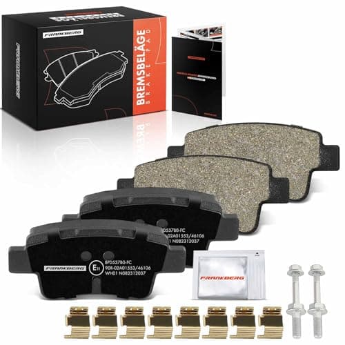 Image of Frankberg Brake Pad Set incl. 4x Pads Rear Compatible with Punto Evo 199 Grande Punto 199 Corsa D Box/Hatchback S07 Replace# 1605356,1605230