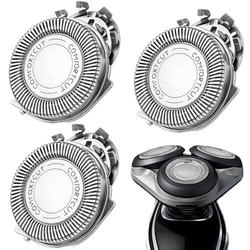 Image of 3Pack Replacement Shaver Head for Philips Series 5000 3000 2000 1000 Electric Shaving Trimmer Heads Stainless Steel Replacement Blades Accessories Compatible with Phillips Series AT8xx/AT7xx/PT7xx