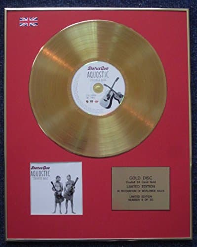 Image of Century Presentations Status Quo - Limited Edition CD 24 Carat Gold Coated LP Disc - Aquostic, Stripped Bare