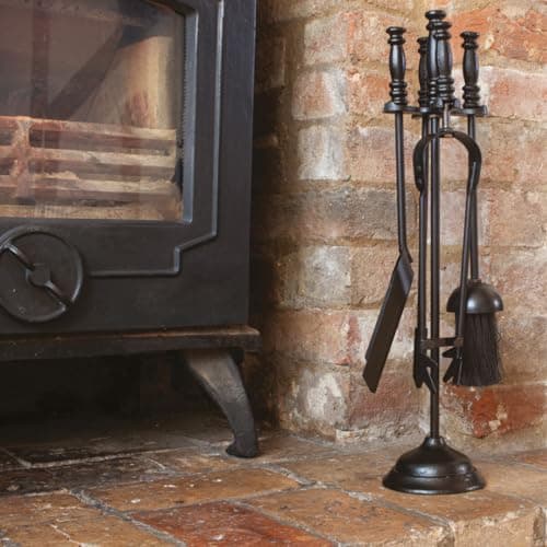 Image of Valiant 5-Piece Fireside Tools Companion Set, Black