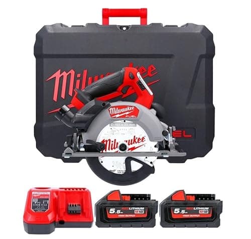 Image of Milwaukee M18FCSDC165-552C Fuel 18V Fuel™ 165mm Deep Cut Circular Saw with 2X 5.5Ah Batteries & Charger