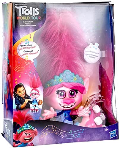 Image of DreamWorks Trolls World Tour Hair Dance Poppy, Interactive, Talking and Singing Doll with Moving Hair, for Girls and Boys from 4 Years