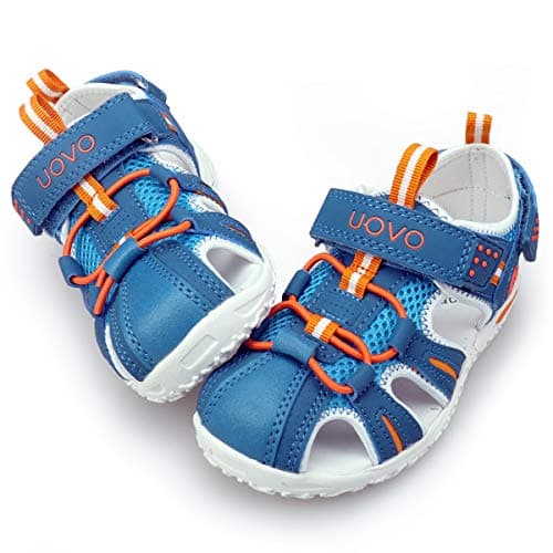 Image of UOVO Boys Sandals Closed Toe Outdoor Sandals Trekking Hiking Athletic Summer Shoes Sky Blue Size 7 Toddler