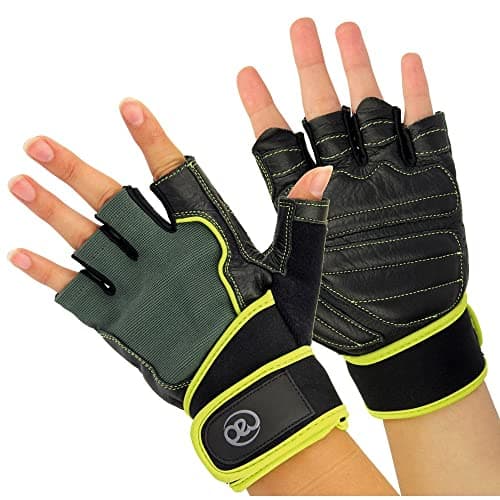 Image of Fitness Mad Unisex's Core & Weight Training M Fitness Gloves, Green/Black, Medium