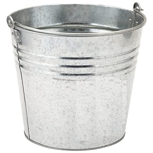 Image of Unibos | HEAVY DUTY | Galvanised Metal Bucket | High Grade Multipurpose | Bucket with Handle | Hot Ash, Home, Garden, Bathroom, Garden Waste etc | Silver | 12 Litre