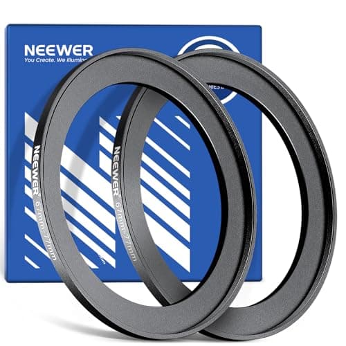 Image of Neewer 67-77mm Step Up Ring Adapter (2 Pack) with Cleaning Cloth, Ultra Slim Aluminum Alloy Lens Filter Adapter Ring for 67mm Camera Lens to Use 77mm Filter