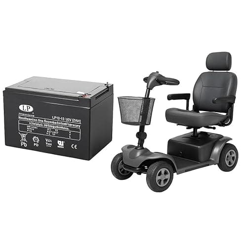 Image of Mobility Scooter Batteries For Wheelchair LP12-12 T2 AGM Battery Pair of 1 x 12V 12Ah Reliable And long Lasting Replacement Batteries Invacare