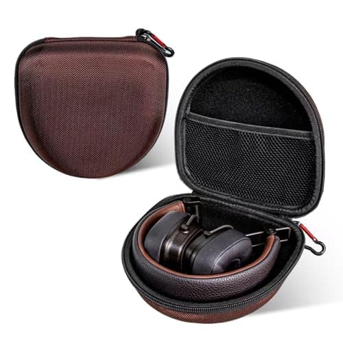 Image of On Ear Bluetooth Headphones Case Storage Carrying Bag Compatible with Marshall Major V/IV/III/II/ 5/4/ 3/2 (Brown)