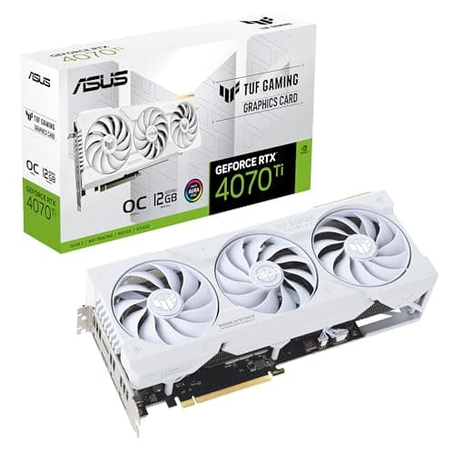 Image of ASUS TUF Gaming GeForce RTX™ 4070 Ti White OC Edition 12GB GDDR6X with DLSS 3, lower temps, and enhanced durability