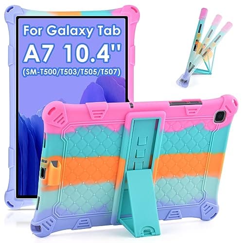 Image of KATUMO Silicone Case Compatible with Samsung Galaxy Tab A7 10.4 inch 2020 2022 (SM-T500/ T503/ T505/ T507) Soft Rubber Cover with Stand for Galaxy Tab A7 Case
