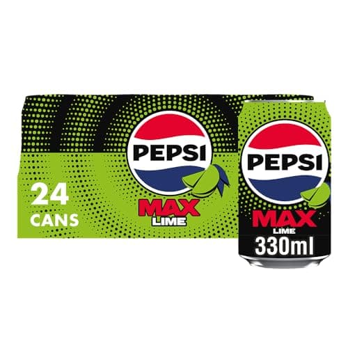 Image of Pepsi Max Lime No Sugar Cola Cans 24 x 330ml