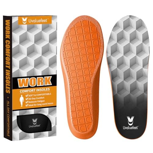 Image of Uvaluefeet Work Boot Insoles for Men & Women - Memory Foam Cushion, Anti-Fatigue, Foot Pain Relief, All-Day Comfort, Fits Work Boots - Size D (UK 7.5-9)-28.6CM