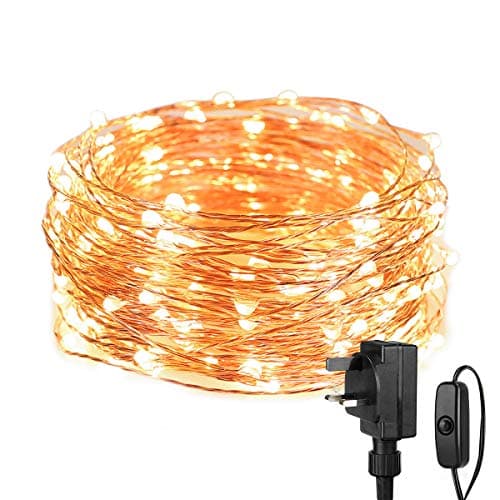 Image of Lepro Fairy Lights Plug in, 20m 200 LED Copper Wire Fairy Lights, 66ft Warm White Christmas Tree Lights, Fairy String Lights Mains Powered for Christmas Decorations, Bedroom, Party, Wedding and More