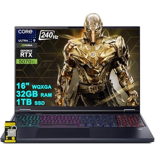 Image of acer Predator Helios Neo 16S AI Gaming Laptop 16" 2560x1600 OLED 240Hz (100% DCI-P3) Intel 24-core Ultra 9 275HX 32GB RAM 1TB SSD GeForce RTX 5070 Ti DLSS4 (Up to 992 AI Tops) Win11 ICP Hub w/Copilot