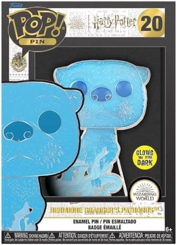 Image of Funko Pop! Large Enamel Pin Harry Potter: Patronus Hermoine Granger - Harry Potter Enamel Pins - Cute Collectable Novelty Brooch - for Backpacks & Bags - Gift Idea - Movies Fans
