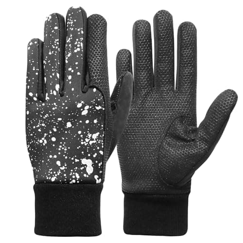Image of FINGER TEN Winter Golf Gloves Men Left and Right Hand Warm Waterproof Comfortable Soft 1 Pair, Men’s Golf Glove Relaxgrip Breathable Wear Resistance Fit Size Small M ML L X-Large (ML,Black)