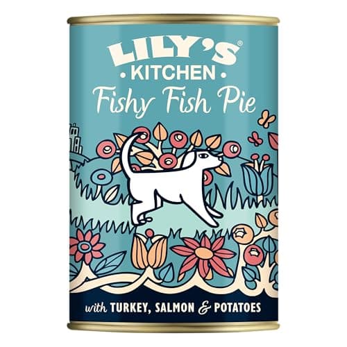 Image of Lily's Kitchen Natural Adult Dog Food Wet Tins Fishy Fish, Pie Complete Meal Recipes, 6 Tins x 400g