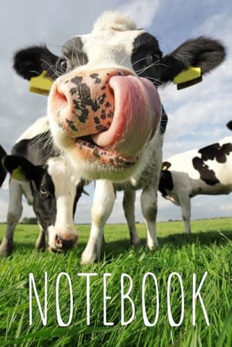 Image of Cow Notebook: Cute Friesian Cow Lined Journal, The Perfect Funny Cow Gift for Anyone who Loves Cows and Farm Animals.