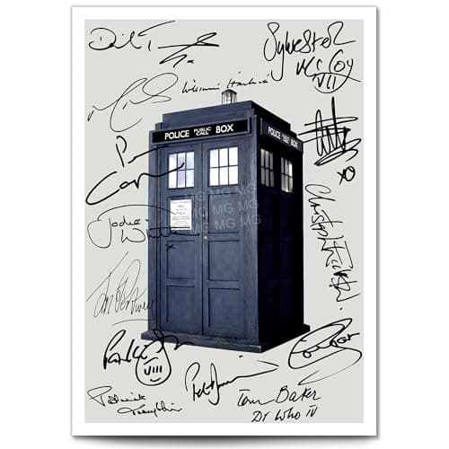 Image of Dr Who Cast All Doctors Signed Autograph A4 Poster Photo Print TV Show Series Season Framed DVD Boxset Memorabilia Gift (POSTER ONLY)