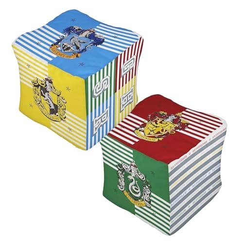Image of Harry Potter 'House' Cube Shaped Cushion Pillow Bean Bag, Cotton, 40 x 40 x 40 cm