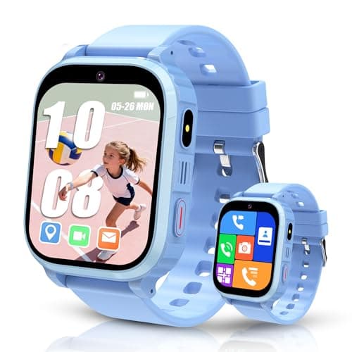 Image of Kesasohe 4G Kids Smart Watch, Smart Watch for Kids GPS Tracker Phone Boys Girls with Video Call SOS Game Voice Chat IP68 Waterproof School Mode Toys Birthday Gifts