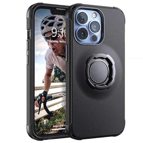 Image of TUSITA Lock Case Designed for Apple iPhone 13 Pro - Bicycle Mount Protective Twist Lock Cover - Outdoor Lovers partner Black