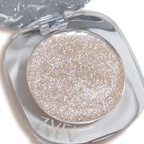 Image of Eyeshadow Palette, Glitter Cream Eyeshadow Palette, Shimmering Creamy Purple Eyeshadow for Day & Night Eye Make-Up, Long-Lasting Waterproof Eye Shadow Pallets for Women Girls (2#Shimmer Gold)