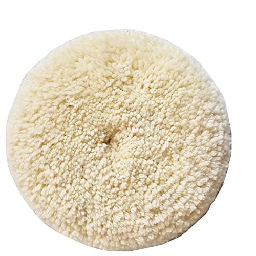 Image of Sisha-A Wool Polishing Pad, 7" (180cm) Buffing Pad with Hook and Loop Back for Compound, Cutting & Polishing, 100% Natural Wool, Thick and Aggressive