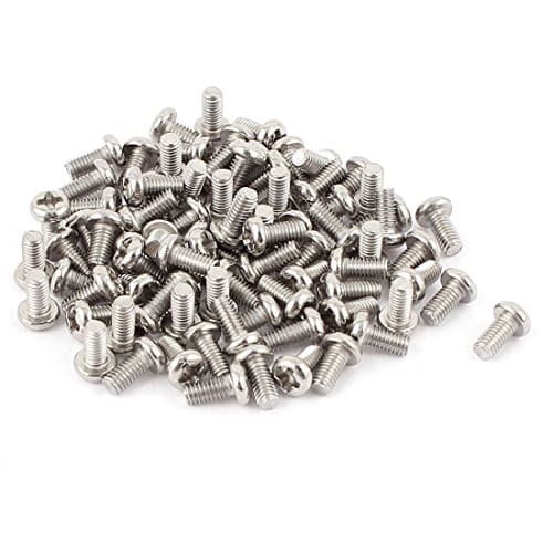 Image of sourcing map M3 x 6mm 304 Stainless Steel Cross Head Phillips Pan Head Screws Bolt 60pcs