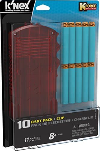 Image of K’NEX K-Force 10 Dart Pack and Clip for Ages 8+, Engineering Educational Toy, 11 Pieces