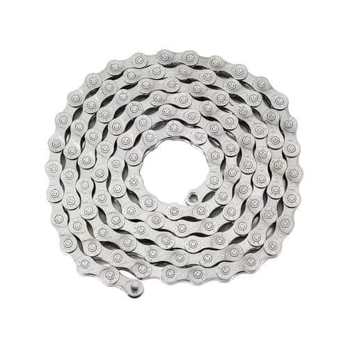 Image of SHAWZK Sport Single Speed 6/7/8/9/10/11/12 Speed Bicycle Chain, Light Bicycle Chain, for Road Bicycle, Silver 116 Chain CHS-X6/X7/X8
