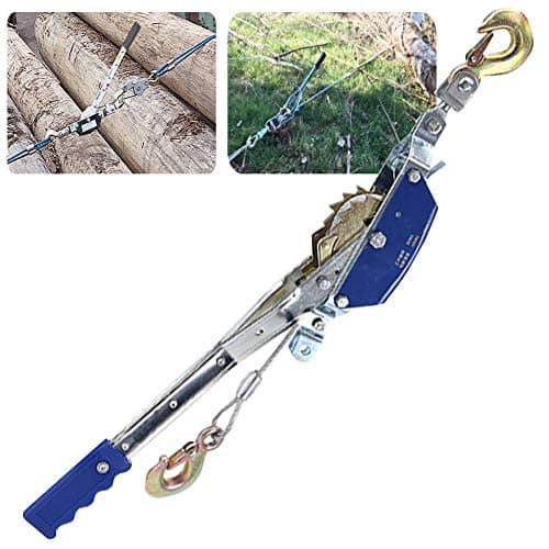 Image of DFGENLY Dual Gear Power Puller, Hand Winch Ratchet Puller with Cable and Hook, Portable Steel Power Puller Manual Winch Come Along for Moving, Placing and Installing Heavy Equipment