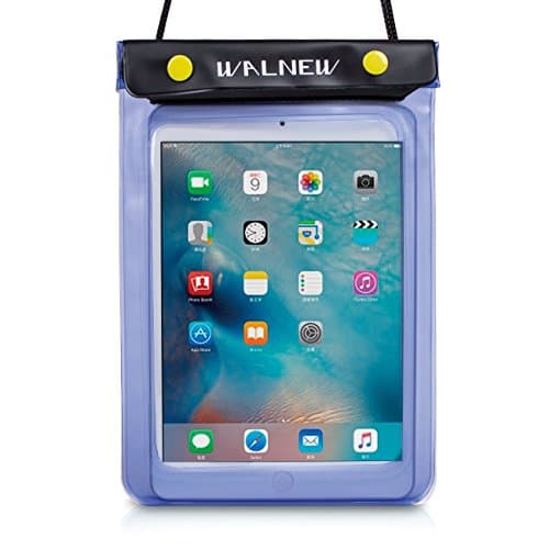 Image of WALNEW Universal Waterproof eReader Protective Case Cover for Amazon All-New Kindle 2022/Kindle Paperwhite/Oasis/Keyboard/Kindle Fire 7, iPad Mini, Kobo Clara/Nia and more, Blue